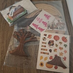 Autumn Craft Sticker & Tree Kit And Fall Party Decor